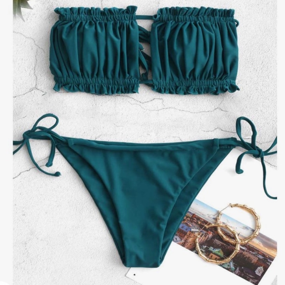NWOT 🌸 SM Zaful Teal Bikini Set
